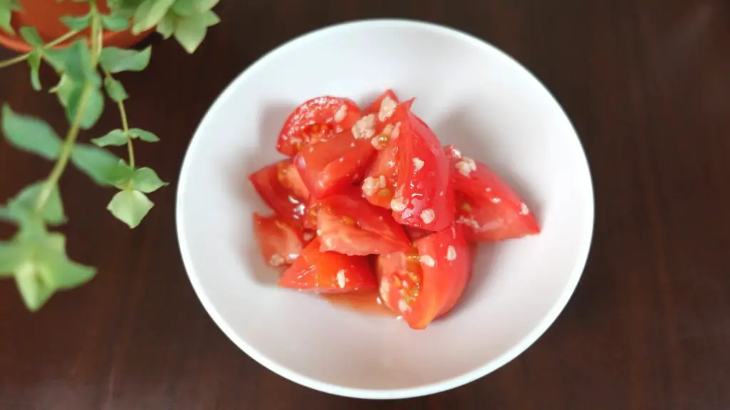 Tomato marinated in shio koji