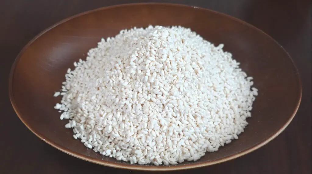 rice koji rice koji on a bowl