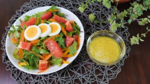 Shio Koji Salad Dressing and salad
