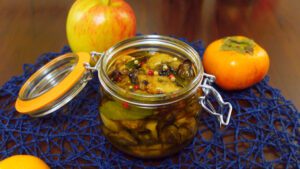 oil-marinated oysters in a jar