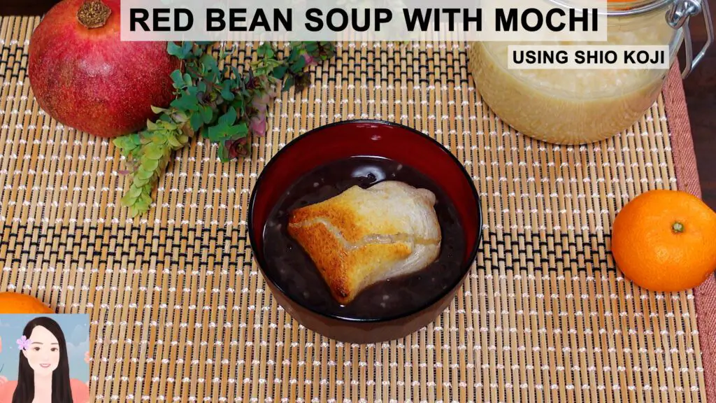 red bean soup with rice cake (mochi) (oshiruko)