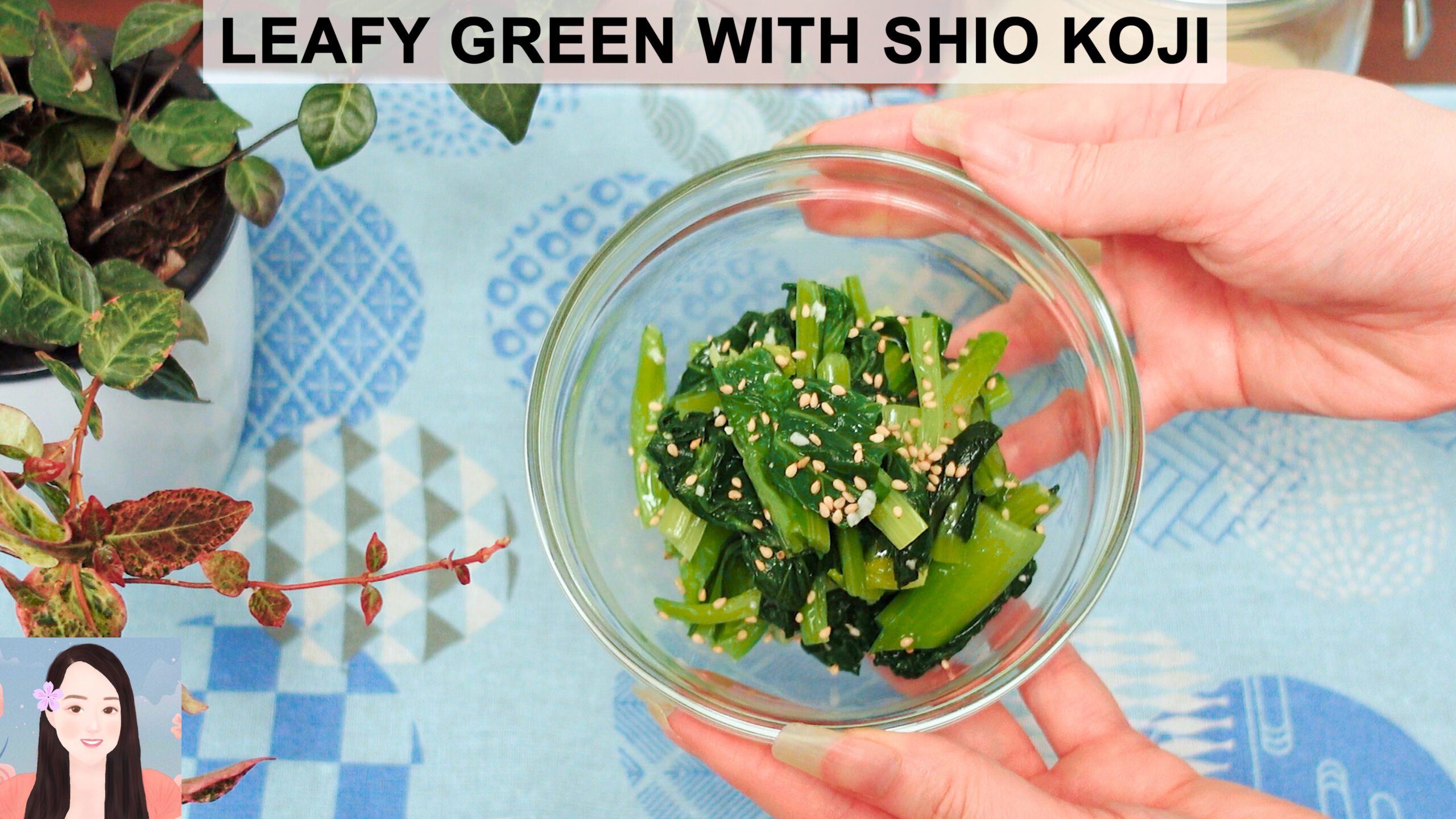 Japanese leafy green with shio koji aemono