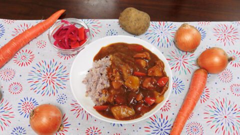 japanese curry kare seen from above