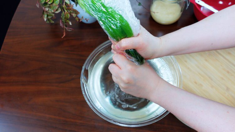 Once the vegetable is cooled squeeze it