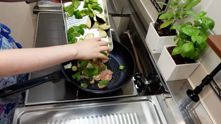 add the veggies