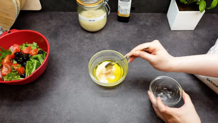 add yogurt, shio koji, olive oil, lemon juice, sugar, and grated or crushed garlic