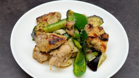 Stir-Fried Chicken and Veggies on a plate