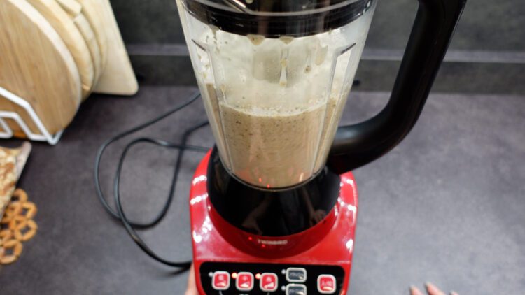 transfer this mixture into a blender and blend it