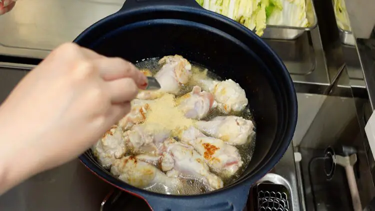 add chicken stock or consomme in dry (powder, cube, etc.) form