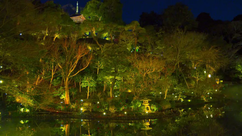 japanese garden with pond