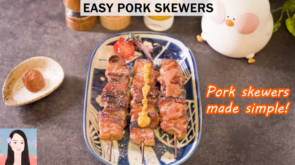 Easy Pork Skewers (Yakiton | Great as a Quick Snack!)