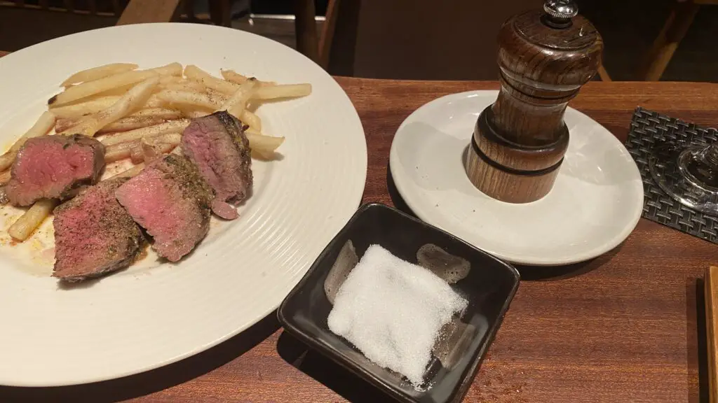 salt and pepper we asked for the steak