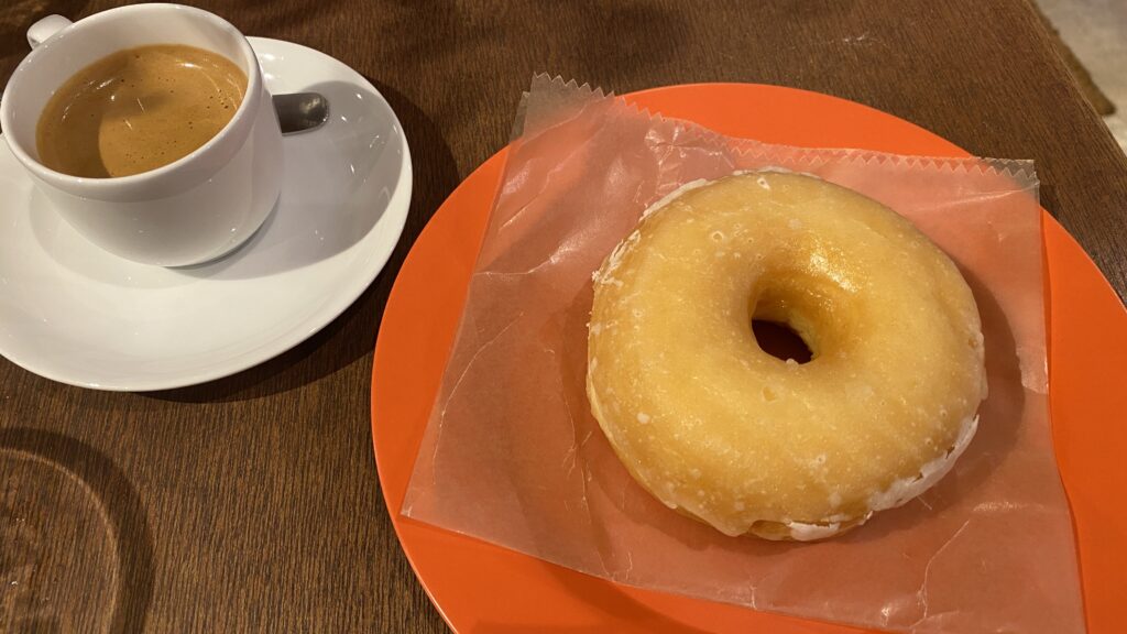 Espresso double and donut
