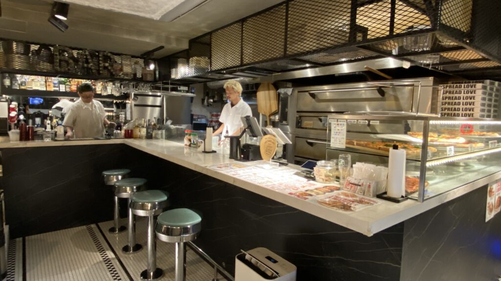 Kitchen inside Nim's Pizza