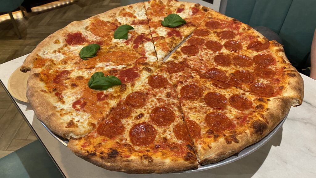 Whole half and half of Vodka Margherita and Pepperoni