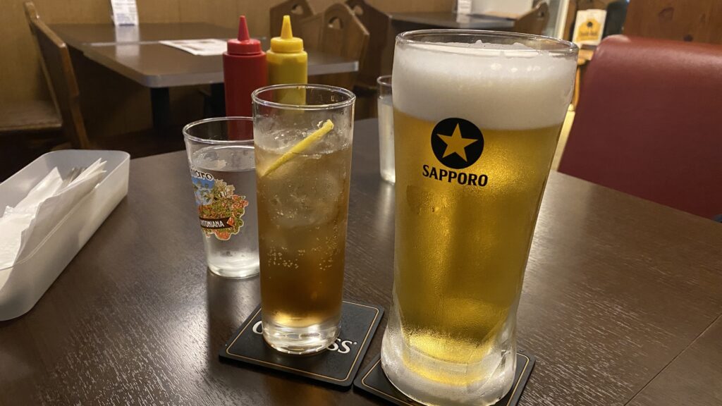 Moscow mule and Draft Beer