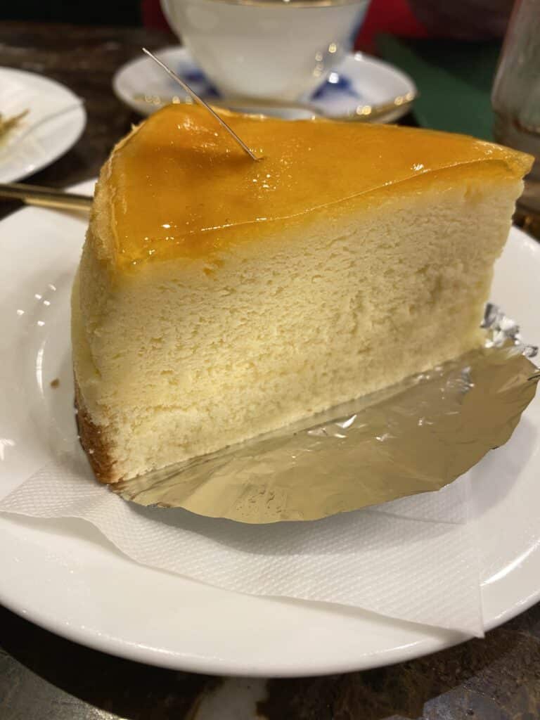 a cheese cake at Edinburgh