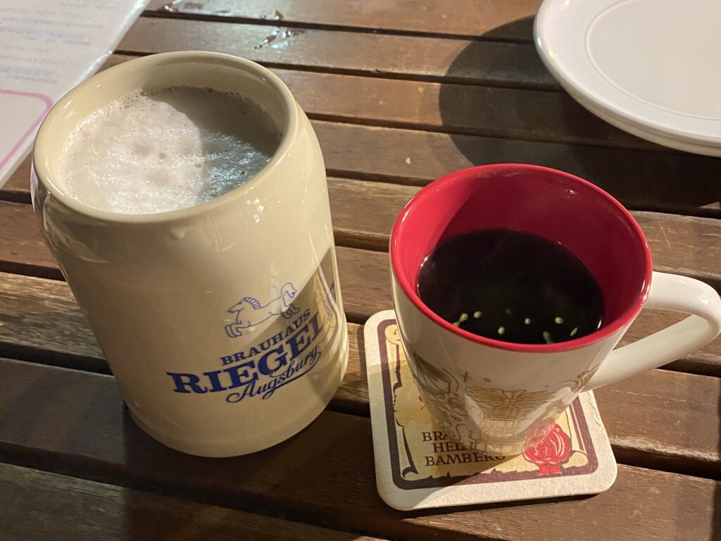 beer and hot wine at Yoyogi Tanne