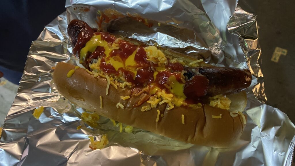 cheese hot dog