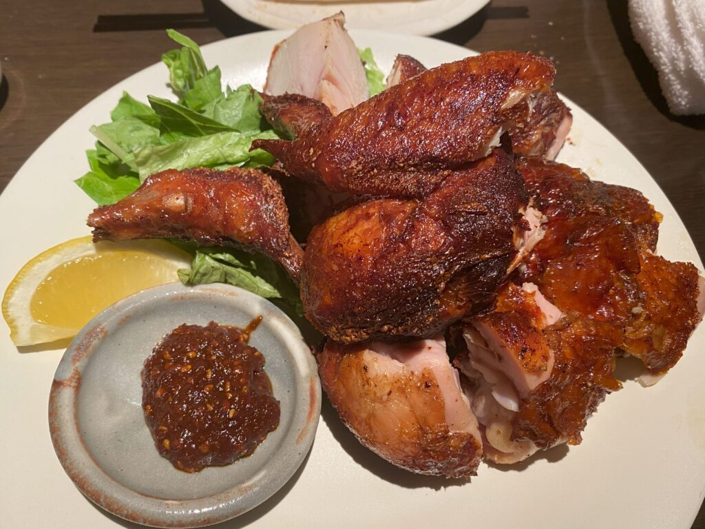 deep fried half chicken at Tosaka Shinjuku