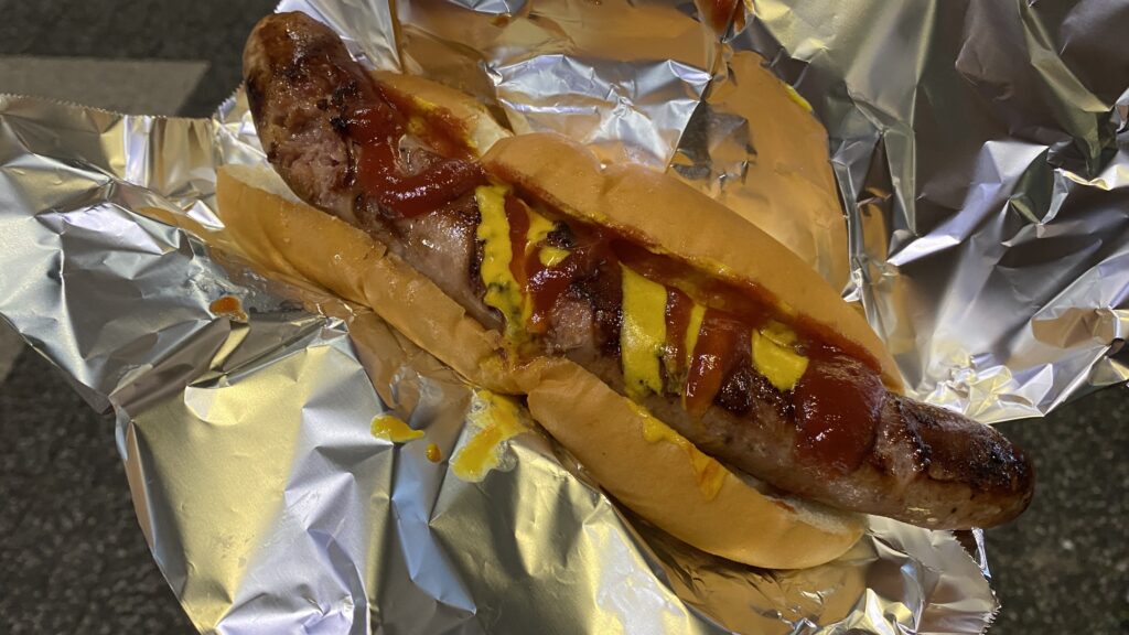 regular hot dog (without cheese)