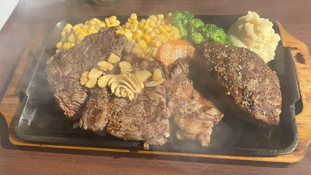 rib eye combo at Ikinari Steak Ikebukuro east gate