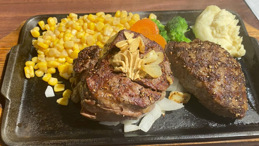 tenderloin steak combo at Ikinari Steak Ikebukuro east gate