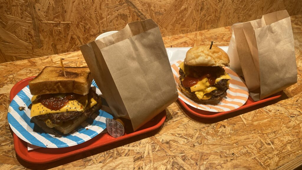 two burgers at BAKERY & BURGER JB'S TOKYO
